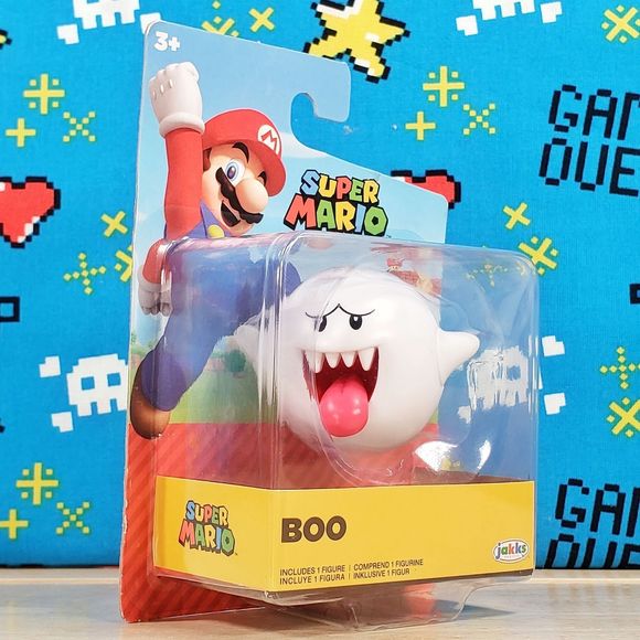 Jakks Pacific Super Mario Boo Ghost 2.5" Halloween Collectible Action Figure New - Picture 2 of 9